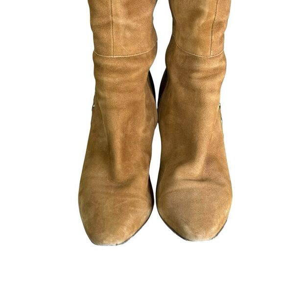 Tamara Mellon Brown Suede Lace Up Knee High Boots 36.5 IT / US 6.5 Made in Italy - Picture 14 of 14